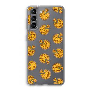 CaseCompany You Had Me At Pizza: Samsung Galaxy S21 Transparant Hoesje