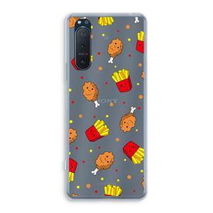 CaseCompany Chicken 'n Fries: Sony Xperia 5 II Transparant Hoesje