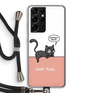 CaseCompany GSM poes: Samsung Galaxy S21 Ultra Transparant Hoesje met koord