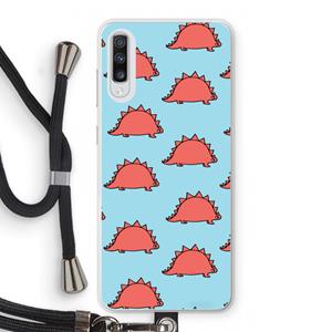 CaseCompany Dinosawrr: Samsung Galaxy A70 Transparant Hoesje met koord