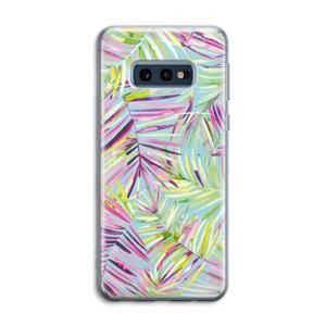 CaseCompany Tropical Palms Blue: Samsung Galaxy S10e Transparant Hoesje