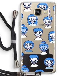 CaseCompany Gezichtjes: Samsung Galaxy A5 (2016) Transparant Hoesje met koord