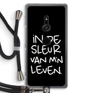 CaseCompany De Sleur: Sony Xperia XZ2 Transparant Hoesje met koord