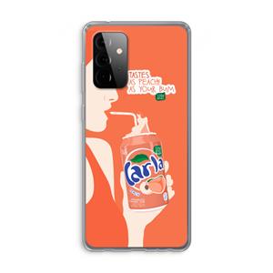 CaseCompany Peach please!: Samsung Galaxy A72 Transparant Hoesje