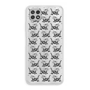 CaseCompany Zwarte poes: Samsung Galaxy A22 4G Transparant Hoesje