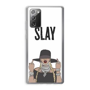 CaseCompany Slay All Day: Samsung Galaxy Note 20 / Note 20 5G Transparant Hoesje