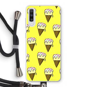 CaseCompany Isjes: Samsung Galaxy A70 Transparant Hoesje met koord