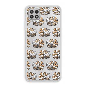 CaseCompany Slapende poes: Samsung Galaxy A22 4G Transparant Hoesje