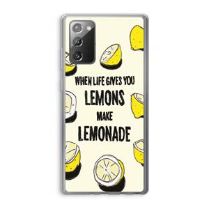 CaseCompany Lemonade: Samsung Galaxy Note 20 / Note 20 5G Transparant Hoesje