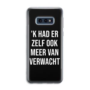 CaseCompany Meer verwacht - Zwart: Samsung Galaxy S10e Transparant Hoesje