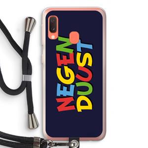 CaseCompany 90's One: Samsung Galaxy A20e Transparant Hoesje met koord