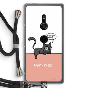 CaseCompany GSM poes: Sony Xperia XZ2 Transparant Hoesje met koord