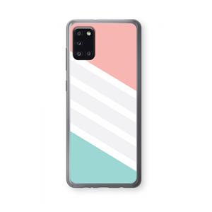 CaseCompany Strepen pastel: Samsung Galaxy A31 Transparant Hoesje