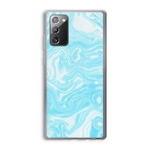 CaseCompany Waterverf blauw: Samsung Galaxy Note 20 / Note 20 5G Transparant Hoesje