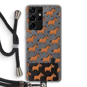 CaseCompany Pony: Samsung Galaxy S21 Ultra Transparant Hoesje met koord