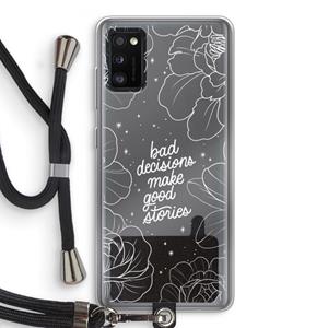 CaseCompany Good stories: Samsung Galaxy A41 Transparant Hoesje met koord