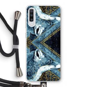 CaseCompany Golden Fox: Samsung Galaxy A70 Transparant Hoesje met koord