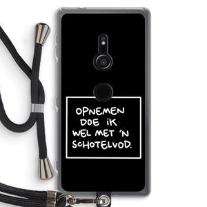 CaseCompany Schotelvod: Sony Xperia XZ2 Transparant Hoesje met koord