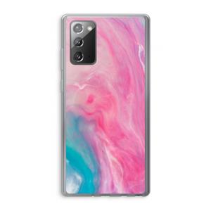 CaseCompany Roze explosie: Samsung Galaxy Note 20 / Note 20 5G Transparant Hoesje