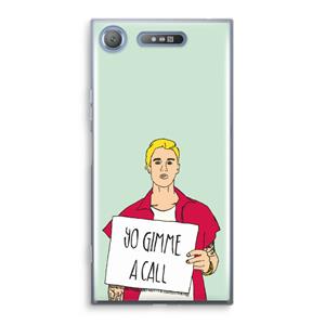 CaseCompany Gimme a call: Sony Xperia XZ1 Transparant Hoesje