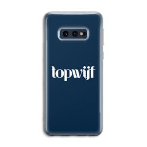 CaseCompany Topwijf Navy: Samsung Galaxy S10e Transparant Hoesje