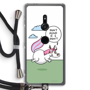CaseCompany Unicorn: Sony Xperia XZ2 Transparant Hoesje met koord