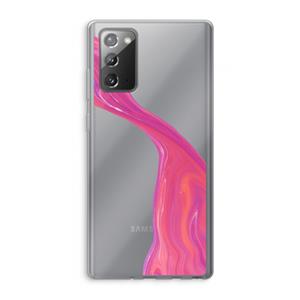 CaseCompany Paarse stroom: Samsung Galaxy Note 20 / Note 20 5G Transparant Hoesje