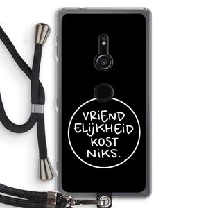CaseCompany Vriendelijkheid: Sony Xperia XZ2 Transparant Hoesje met koord