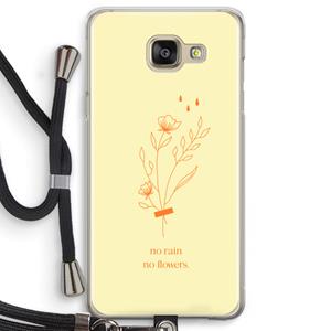 CaseCompany No rain no flowers: Samsung Galaxy A5 (2016) Transparant Hoesje met koord