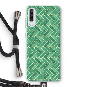 CaseCompany Moroccan tiles 2: Samsung Galaxy A70 Transparant Hoesje met koord