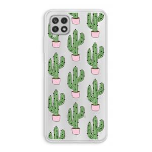 CaseCompany Cactus Lover: Samsung Galaxy A22 4G Transparant Hoesje