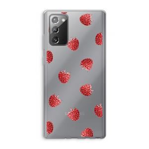 CaseCompany Framboosjes: Samsung Galaxy Note 20 / Note 20 5G Transparant Hoesje