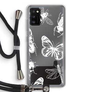 CaseCompany Tiny Bugs: Samsung Galaxy A41 Transparant Hoesje met koord