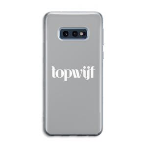 CaseCompany Topwijf Grijs Wit: Samsung Galaxy S10e Transparant Hoesje