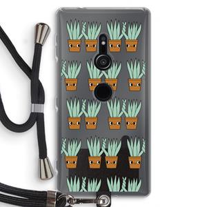CaseCompany Sansevieria: Sony Xperia XZ2 Transparant Hoesje met koord