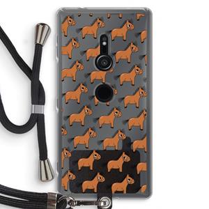 CaseCompany Pony: Sony Xperia XZ2 Transparant Hoesje met koord