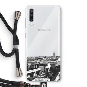 CaseCompany Marrakech Skyline : Samsung Galaxy A70 Transparant Hoesje met koord