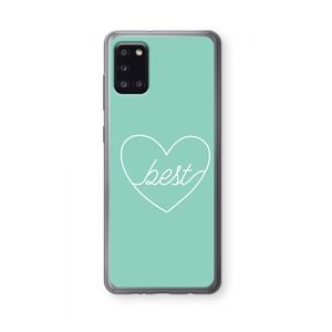 CaseCompany Best heart pastel: Samsung Galaxy A31 Transparant Hoesje