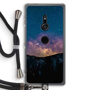 CaseCompany Travel to space: Sony Xperia XZ2 Transparant Hoesje met koord