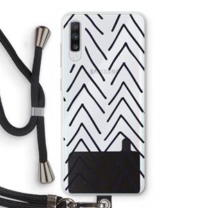 CaseCompany Marrakech Arrows: Samsung Galaxy A70 Transparant Hoesje met koord