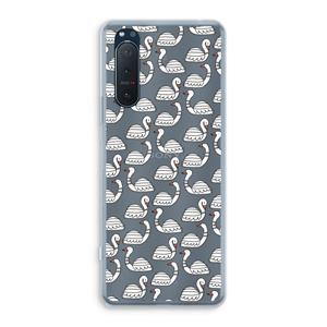 CaseCompany Zwanen: Sony Xperia 5 II Transparant Hoesje