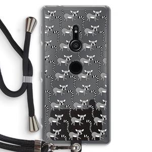 CaseCompany Makis: Sony Xperia XZ2 Transparant Hoesje met koord