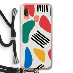 CaseCompany Illustratieve pop 1: Samsung Galaxy A20e Transparant Hoesje met koord