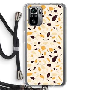 CaseCompany Terrazzo N°13: Xiaomi Redmi Note 10S Transparant Hoesje met koord