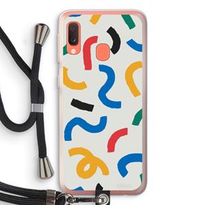 CaseCompany Illustratieve pop 2: Samsung Galaxy A20e Transparant Hoesje met koord