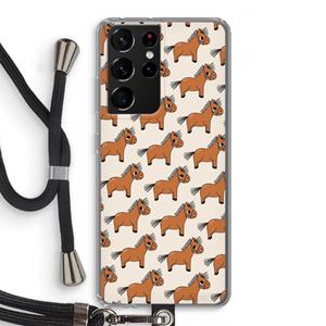 CaseCompany Pony: Samsung Galaxy S21 Ultra Transparant Hoesje met koord