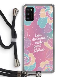 CaseCompany Good stories: Samsung Galaxy A41 Transparant Hoesje met koord