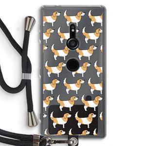 CaseCompany Doggy: Sony Xperia XZ2 Transparant Hoesje met koord