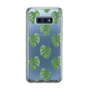 CaseCompany Monstera leaves: Samsung Galaxy S10e Transparant Hoesje