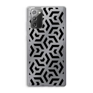 CaseCompany Crazy pattern: Samsung Galaxy Note 20 / Note 20 5G Transparant Hoesje